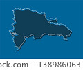 Outline map Dominican Republic line border country 138986063