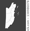 Vector map of country Belize divided on regions 138986078