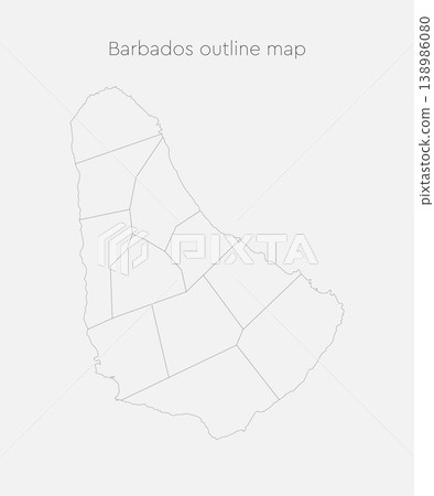 Vector map of country Barbados divided on regions Vector map of country Barbados divided on regions 138986080