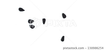 Black cumin seeds pile isolated on white background 138986254