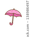 粉紅色的傘圖 138986497