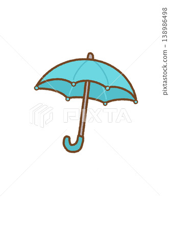 藍色傘例證 138986498