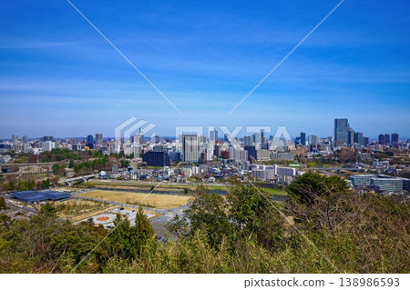 從仙台城遺址眺望城市天際線 從仙台城遺址眺望城市天際線 138986593