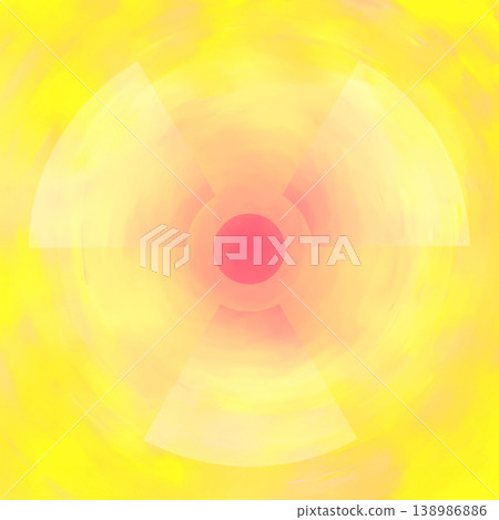 Illustration drawings of the Radiation symbol in a Yellow background Illustration drawings of the Radiation symbol in a Yellow background 138986886