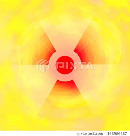 Illustration drawings of the Radiation symbol in a Yellow background Illustration drawings of the Radiation symbol in a Yellow background 138986887