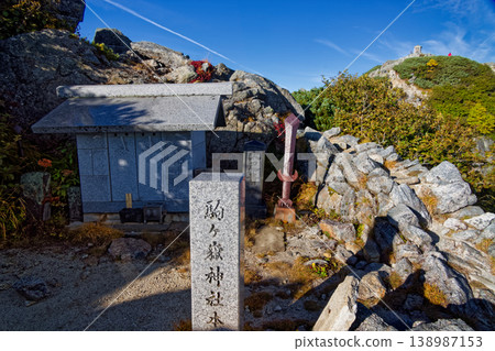 The shrine of Komagatake Shrine and the summit of Mount Kai-Komagatake 138987153