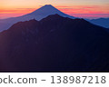 從Kaikomagatake看到的黎明富士山和檜山 138987218