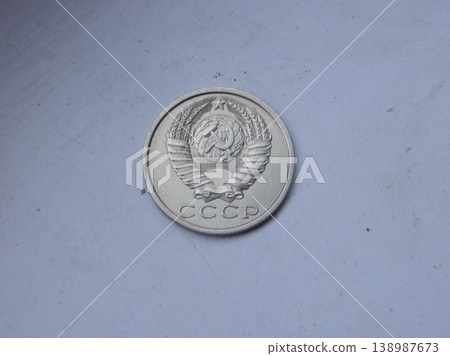 Circulated coin used in everyday transactions 138987673