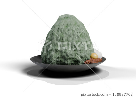 抹茶刨冰插圖,透明背景 抹茶刨冰插圖,透明背景 138987702