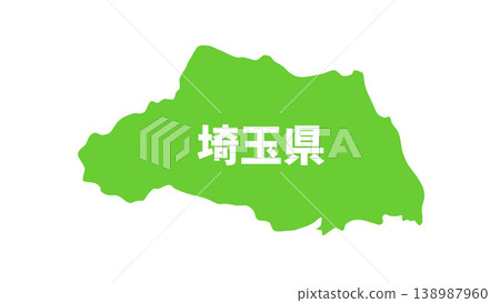日本地圖(含都道府縣名稱) - 埼玉縣 日本地圖(含都道府縣名稱) - 埼玉縣 138987960