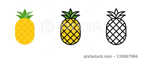 Fresh Tropical Pineapple Healthy Fruit Fresh Tropical Pineapple Healthy Fruit 138987966
