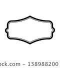 Vintage Decorative Label Frame icon Outline Retro Shape illustration 138988200