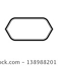 Vintage Decorative Label Frame icon Outline Retro Shape illustration 138988201