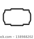 Vintage Decorative Label Frame icon Outline Retro Shape illustration 138988202
