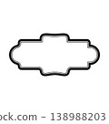 Vintage Decorative Label Frame icon Outline Retro Shape illustration 138988203
