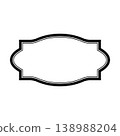 Vintage Decorative Label Frame icon Outline Retro Shape illustration 138988204