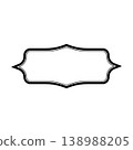 Vintage Decorative Label Frame icon Outline Retro Shape illustration 138988205