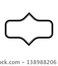Vintage Decorative Label Frame icon Outline Retro Shape illustration 138988206