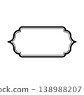 Vintage Decorative Label Frame icon Outline Retro Shape illustration 138988207
