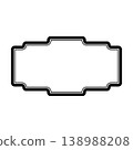 Vintage Decorative Label Frame icon Outline Retro Shape illustration 138988208
