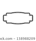 Vintage Decorative Label Frame icon Outline Retro Shape illustration 138988209