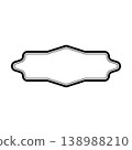 Vintage Decorative Label Frame icon Outline Retro Shape illustration 138988210