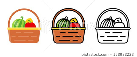 Healthy Fresh Summer Fruit Basket 138988228