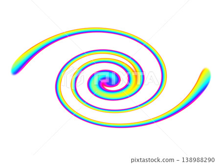 Swirling rainbow effect illustration 138988290
