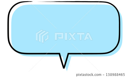 Light blue speech bubble (outside the bubble: transparent background) Light blue speech bubble (outside the bubble: transparent background) 138988465