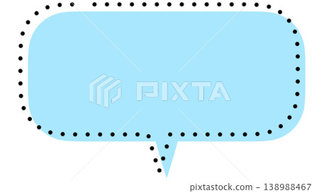 淺藍色對話框（對話框外部：透明背景） 138988467