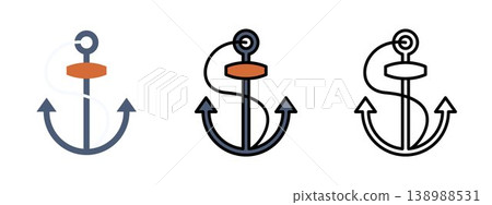 Nautical Marine Ship Anchor Symbol Nautical Marine Ship Anchor Symbol 138988531