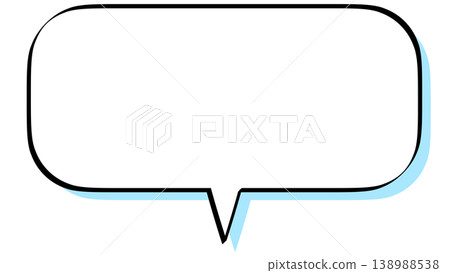 A light blue speech bubble with a shadow (outside the bubble: transparent background) A light blue speech bubble with a shadow (outside the bubble: transparent background) 138988538