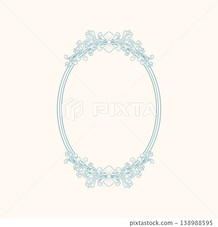 Hand-drawn vintage elegant frame. Vector illustration 138988595