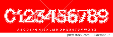 Outline deco typography, striped monoline font, modern linear alphabet, retro logo typeface, geometric artstyle numbers, boutique fashion branding, editorial headline letters. Vector typeset. Outline deco typography, striped monoline font, modern linear alphabet, retro logo typeface, geometric artstyle numbers, boutique fashion branding, editorial headline letters. Vector typeset. 138988596