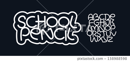 Fun Playful Font Cartoon Logo Alphabet Cool Thin Rounded Letter Set Modern Typography, Creative School Typographic Design for Comics Title Text, Headline. Education Materials Fonts. Vector Typeface Fun Playful Font Cartoon Logo Alphabet Cool Thin Rounded Letter Set Modern Typography, Creative School Typographic Design for Comics Title Text, Headline. Education Materials Fonts. Vector Typeface 138988598