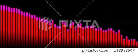 Stock Downturn Trend Red Graph Report. Downward Growth Financial Crisis Chart. Global Finance Collapse. Sanctions Tariffs Consequences, Trade War, Presentation Background Design. Vector Illustration 138988647