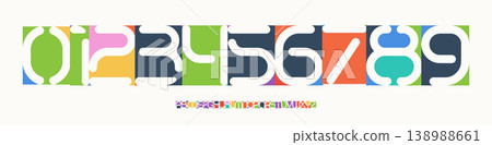 Color Numbers Letters Alphabet Font for Kid Birthday Years Logo, Corporate Anniversary Sign, Race Sport Team Jersey Numeric. Colorful Cutout Paper Typographic Design. Sports Num. Vector Illustration Color Numbers Letters Alphabet Font for Kid Birthday Years Logo, Corporate Anniversary Sign, Race Sport Team Jersey Numeric. Colorful Cutout Paper Typographic Design. Sports Num. Vector Illustration 138988661