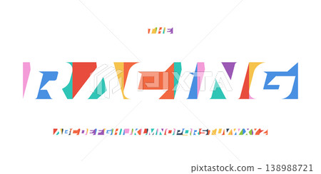 Color Font Logo Alphabet Vector Fun Geometric Letter Set Blocky Typography, Art Typographic Design for Title Text, Festive Typo Poster Headline, Type Fest Logotype, Colorful Fonts. Vector Typeface. Color Font Logo Alphabet Vector Fun Geometric Letter Set Blocky Typography, Art Typographic Design for Title Text, Festive Typo Poster Headline, Type Fest Logotype, Colorful Fonts. Vector Typeface. 138988721