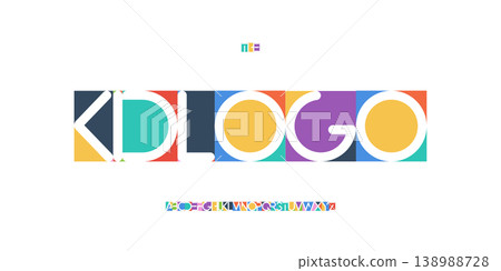 Color Font Logo Alphabet Vector Fun Letter Set Blocky Typography, Art Typographic Design for Kids Zone Title Text, Toy Typo Poster Headline, Type Fest Logotype, Colorful Fonts. Vector Typeface. 138988728