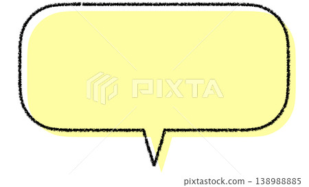 Yellow rounded square speech bubble (outside the speech bubble: transparent background) Yellow rounded square speech bubble (outside the speech bubble: transparent background) 138988885