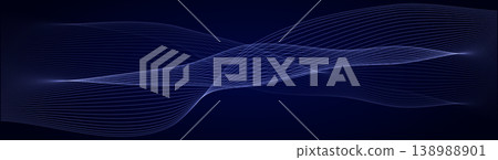 AI Data Flow Wavy Digital Lines Neural Network Datum Fiber, Sound Wave. Innovation Technology of Information Transition, Futuristic Neon Light Stream. Biotech, Data Science, Machine Learning. Vector 138988901