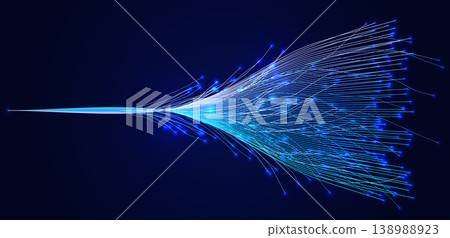AI Digital Data Network Flow Blue Wave Lines Information Stream, Information Tree Root Infrastructure Design for Science Tech Research, Artificial Intelligence Innovation Model. Vector Illustration AI Digital Data Network Flow Blue Wave Lines Information Stream, Information Tree Root Infrastructure Design for Science Tech Research, Artificial Intelligence Innovation Model. Vector Illustration 138988923