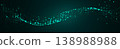 AI Wave Neural Network Data Background Abstract Digital Science Technology Concept, Artificial Brain Energy Line Stream. 3D Turquoise Futuristic Particles Tech Data Flow. Vector Illustration 138988988
