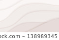 Minimalist White Porcelain Background Abstract Paper Cut Waves in Soft Cream and Pearl Tones. Elegant 3D Layered Vector for Luxury Branding and Web 138989345