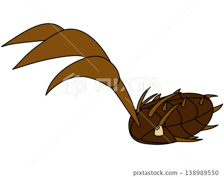 A pop art illustration of the trilobite *Valicerops trifurcatus*. A pop art illustration of the trilobite *Valicerops trifurcatus*. 138989550