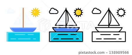 Ocean Summer Holiday Sailing Sailboat 138989566