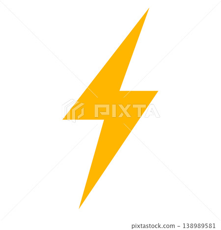 Lightning bolt symbol, illustration of pain or shock Lightning bolt symbol, illustration of pain or shock 138989581