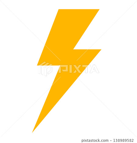 Lightning bolt symbol, illustration of pain or shock 138989582