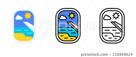 Airplane Window Scenic Travel View 138989624