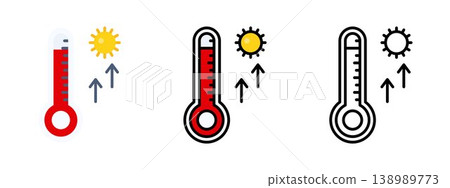 Hot Summer Temperature Weather Thermometer 138989773